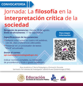 Convocatoria: La filosofía en la interpretación crítica de la sociedad