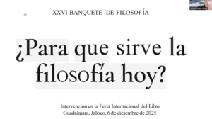 ¿Para qué sirve la filosofía hoy? Gabriel Vargas en la FIL de Guadalajara